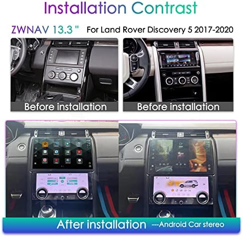 ZWNAV 13,3 inčni radio za Land Rover Discovery 5 2017-2020, GPS Navigacija Android Head Unit Player Wireless CarPlay, Bluetooth, WiFi