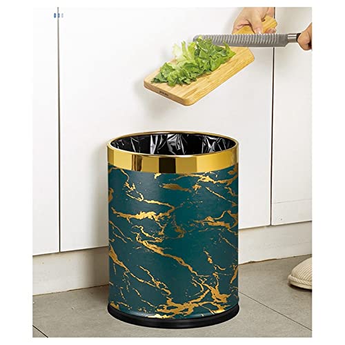 Kante za smeće bucket bucket za smeće metalno okruglo smeće za kućni ured kanta za smeće bez poklopca kuhinja / Crna