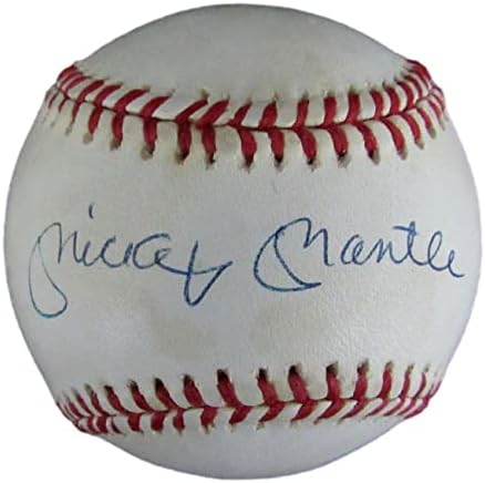 Mickey Mantle Hof Single Potpisani oal bejzbol New York Yankees PSA/DNA - Autografirani bejzbol