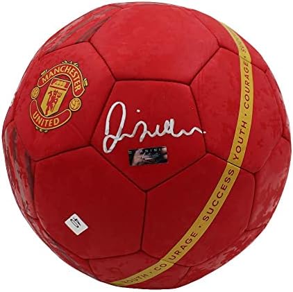 David Beckham potpisao je Manchester United Red Adidas Soccer Ball - Autografirani nogometne lopte