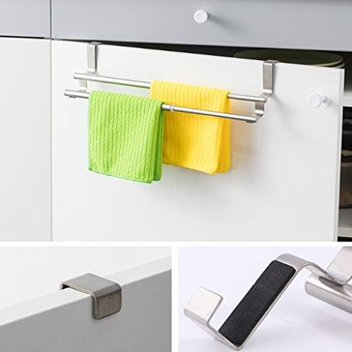 WSZJJ Moderni dvostruki ručnik koji se može prilagoditi preko nosača za ručnike za viseće držač kupaonice Kuhinjski ormarić, zidni
