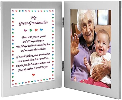Poklon velike bake, slatka pjesma za baku - dodajte 4x6 inčnu fotografiju dvostrukom okviru