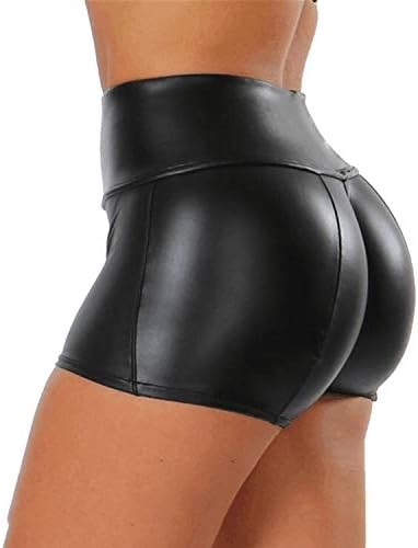 Ženske fleksibilne klupske kratke hlače od PU kože visokog struka seksi disko kratke vruće hlače