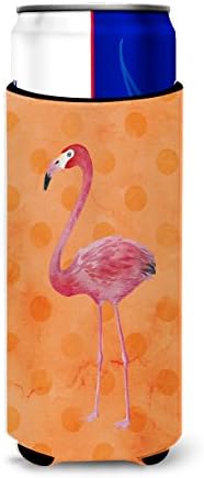 Caroline's Treasures bb8188tbc flamingo narančasta polkadot visoki dječak zagrljaj, može hladiti rukav zagrljaj mašine za pranje pića