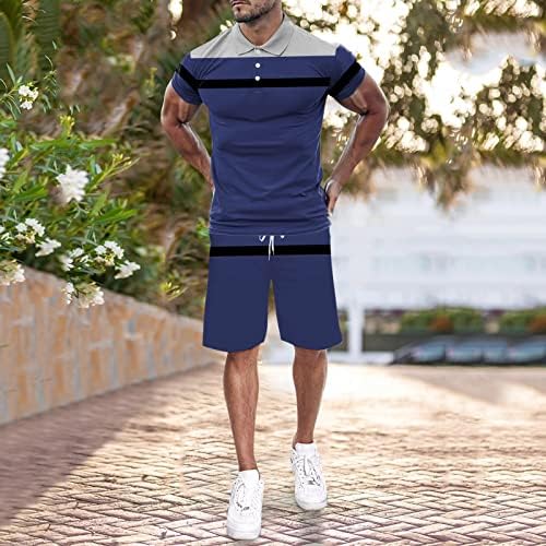 Muška modna majica s kratkim rukavima i kratke hlače Set Summer 2 komada odjeća za muške znojne odijela