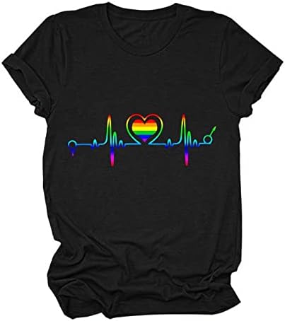 Kratki rukav 2023 odjeća Country Concert Pamuk Rainbow Graphic Casual bluza majica za djevojke jesen ljetni vrh HV