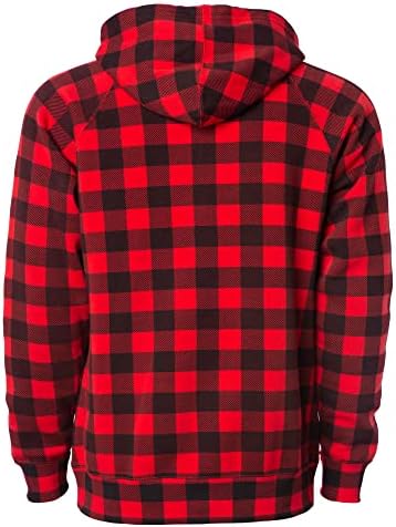 Shirtbanc marka unisex crvena kapuljača crni uzorak dukserice zimske jakne