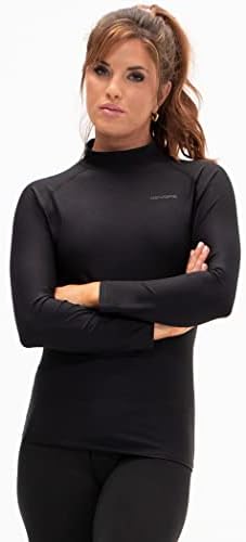 DevOps 3 Pack ženska košulja za kompresiju suhe fit nock turlle vrat dugi rukavi trčanje atletske majice vrhovi treninga