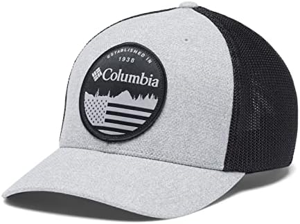 Kapu Columbia uniseks od сетчатого materijala, Columbia Grey Heather/Black/Flag, Velike/X-Large