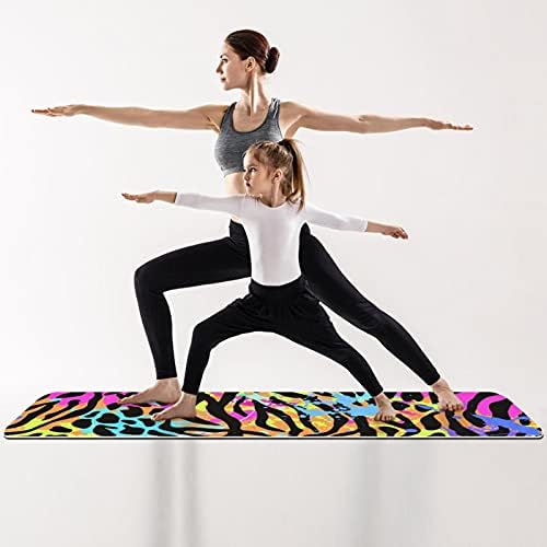 Leopard Print Premium gusta ekološka gumena prostirka za jogu za zdravlje i fitness neklizajuća prostirka za sve vrste joga i pilates