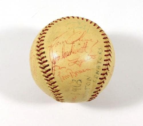 1963. Senatori Washingtona potpisali su oal bejzbol Mickey Vernon - Autografirani bejzbols