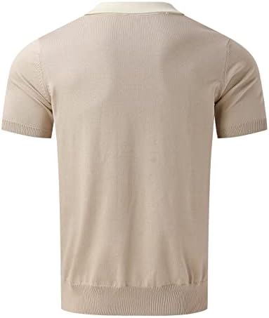 BMISEGM Ljetne majice muške muške proljeće i ljeto debele jakarske kratke gumbe pleteni tisak majice s dugim rukavima za