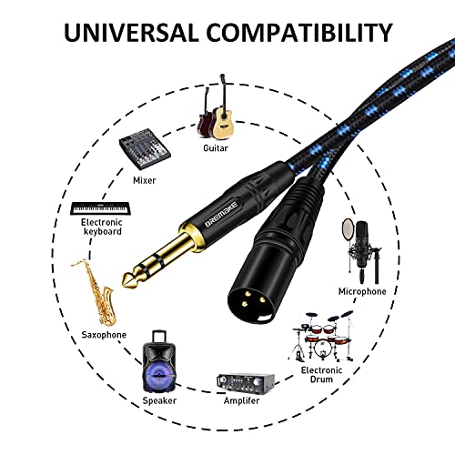 Audio kabel od 1/4 inča do 1/4 inča, 3 ft. s 3-pinskim konektorom do četvrtine inča 6,35 mm / 6,5 mm, uravnoteženi Spojni patch kabel
