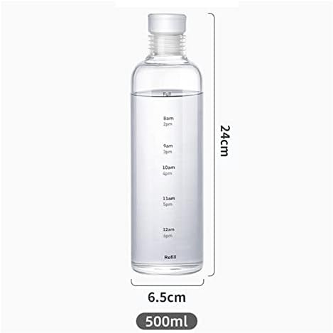 ; Prozirna boca za vodu s vremenskom skalom kreativna boca za vodu velikog kapaciteta, nepropusna plastična čaša za piće otporna na
