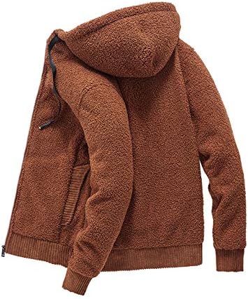 Gihuo muške zimske šerpe obložena kapuljača zip up dukser topla jakna