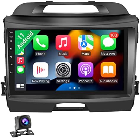 Podofo Car Stereo Radio za Kia Sportage 2010- Android 12 Wireless Apple CarPlay Android Auto 26UI Teme GPS WiFi 9 inčni zaslon