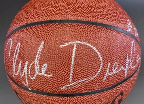 Clyde Drexler potpisao I/O Basketball Houston Rockets PSA/DNK Autografirani Hof - Autografirani košarka