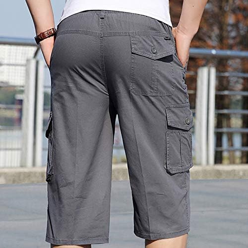 Fsahjkeecargo kratke hlače muškarci, klasični opušteni fit rastezljivi teretni kratke hlače muške kratke hlače ljetne sportove ravne
