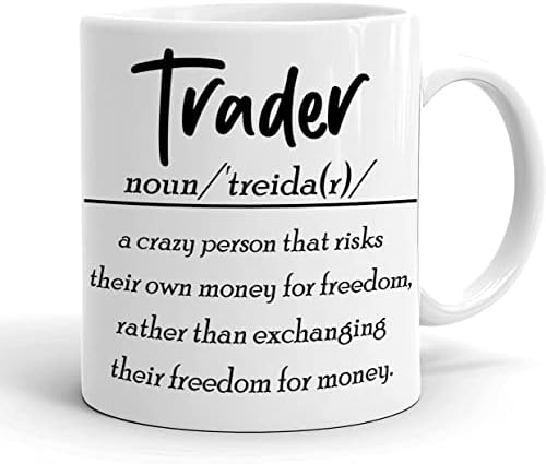 Šalica za kavu na burzi - Definicija trgovca luda osoba - Day Trader Brokers Financijski savjetnik Ured za investitor - Šalica za keramičku