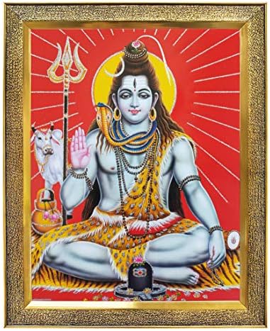 Koshtak Lord Shiva/Shiv/Shankar/Bholenath ji okvir za fotografije s neraskidivim staklom za zid/poklon/hram/puja soba/dekor doma i