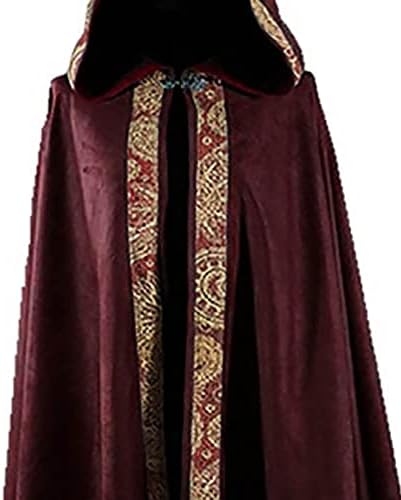Ruziyoog ogrtač s kapuljačom za žene pune duljine kapuljača ogrtač rta uniforma renesansa srednjovjekovni Halloween božićni cosplaycostume