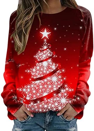 Grafičke dukserice Slatki topići modni pulover dugih rukava s okruglim vratom božićne dukserice široka ženska dukserica