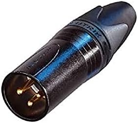 Neutrik NC3Mx-B 3-pin M kabel MT XLR, crni sa zlatnim kontaktima