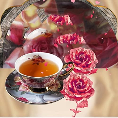 Lkyboa cvjetovi prekrasni čaša čaša tanjur šalica kava čaj čaj čaj lonac set popodnevni čaj za čaj set zalihe